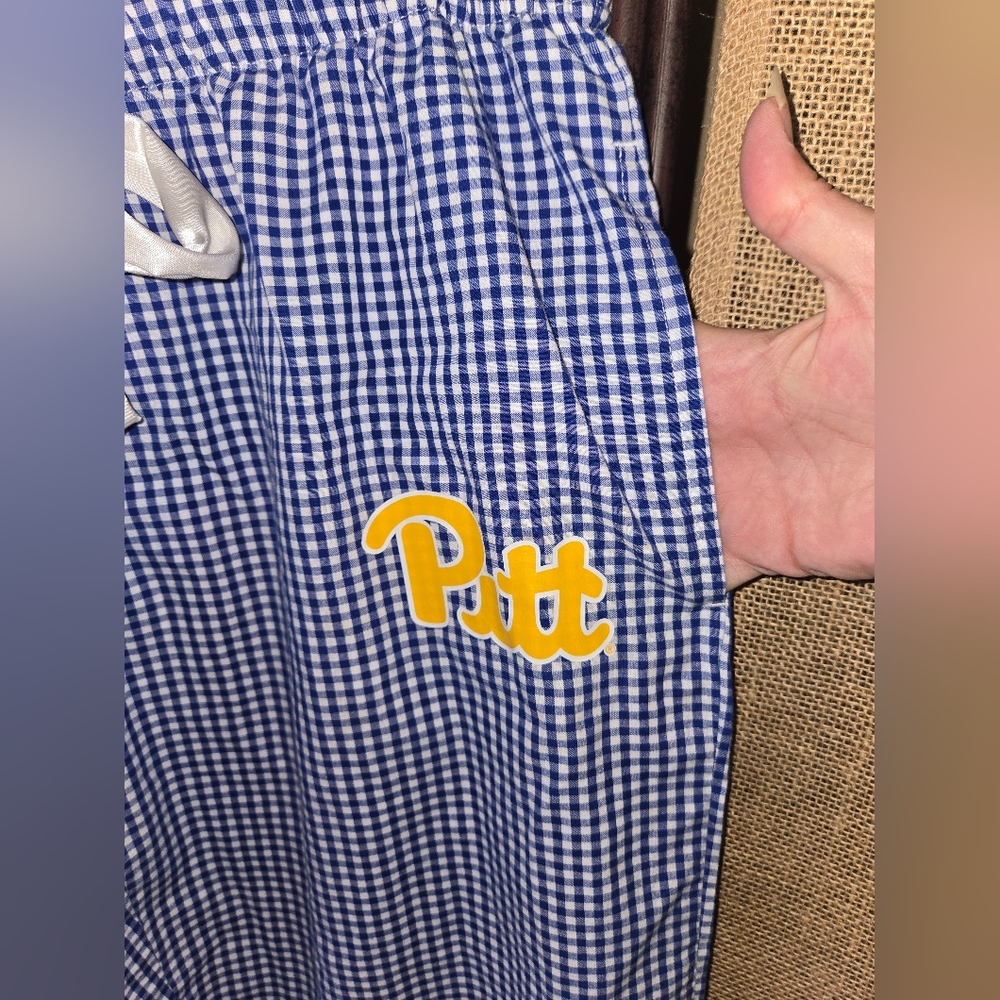NWOT Women's Concepts Sport Pitt Pittsburg Panthers Blue Gingham Lounge Pants M - Picture 11 of 13